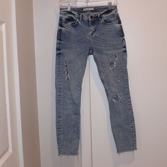 Zara Distressed Skinny jeans Women Size 04 - Picture 1 of 13